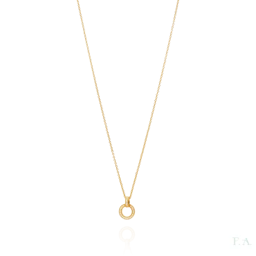 Colar Dourado com Zircónias 1CM-0322106037D