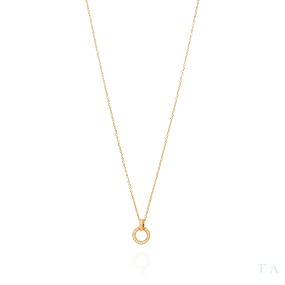 Colar Dourado com Zircónias 1CM-0322106037D