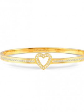Pulseira Nomination Pretty Bangles Dourada Coração 029501/006
