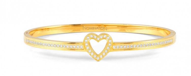 Pulseira Nomination Pretty Bangles Dourada Coração 029501/006