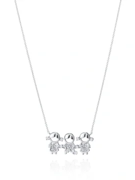 Colar Saudade 3 Crianças 1CL-FL0471C.P