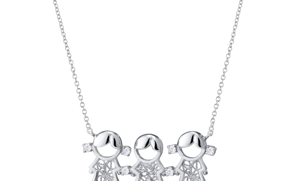 Colar Saudade 3 Crianças 1CL-FL0471C.P