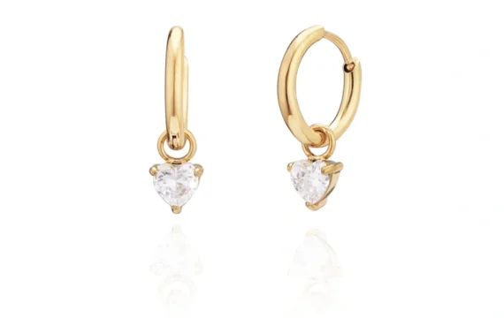 Argolas Hassu Coração Solitário Golden 7HSS010722N