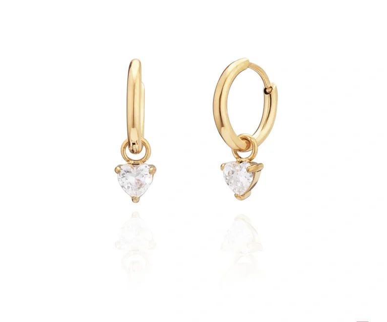 Argolas Hassu Coração Solitário Golden 7HSS010722N