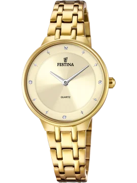 Relógio Festina Mademoiselle Champanhe Dourado F20601/2