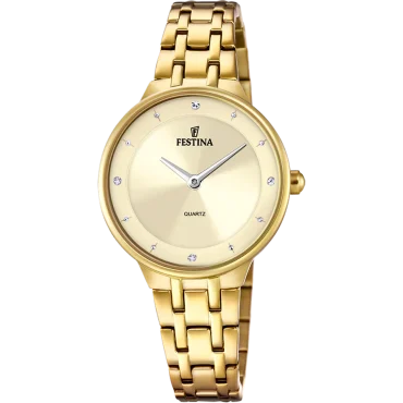 Relógio Festina Mademoiselle Champanhe Dourado F20601/2