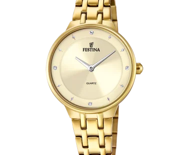 Relógio Festina Mademoiselle Champanhe Dourado F20601/2