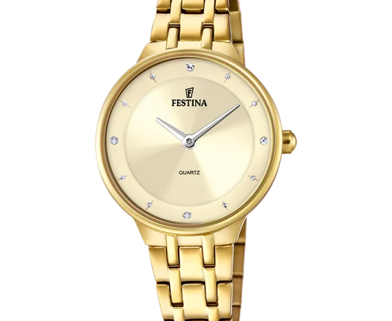 Relógio Festina Mademoiselle Champanhe Dourado F20601/2