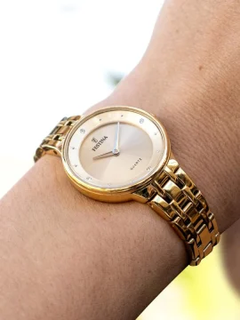 Relógio Festina Mademoiselle Champanhe Dourado F20601/2
