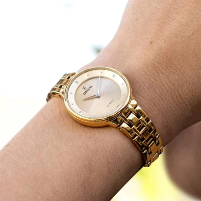 Relógio Festina Mademoiselle Champanhe Dourado F20601/2