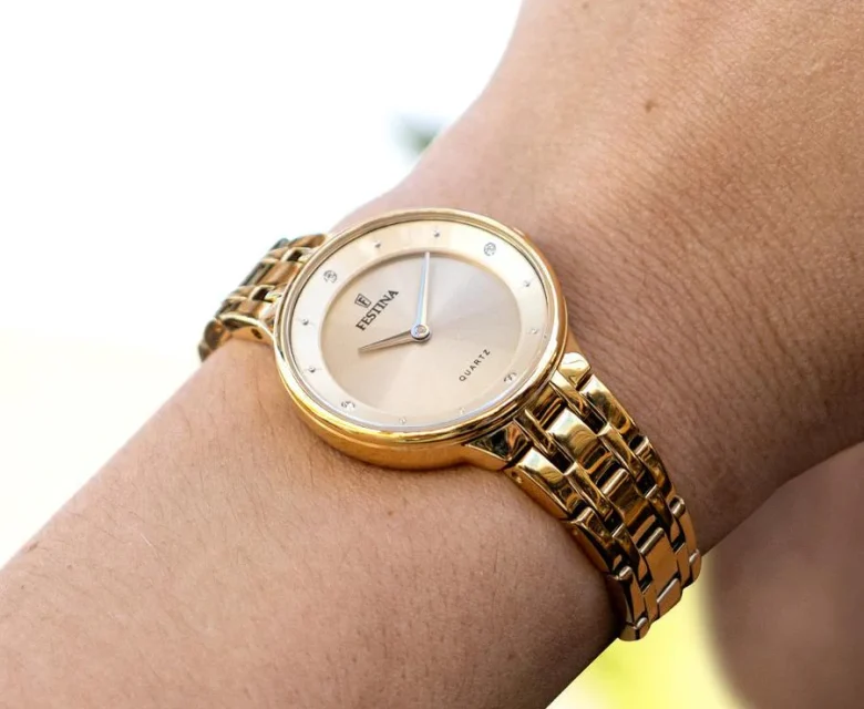 Relógio Festina Mademoiselle Champanhe Dourado F20601/2