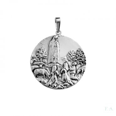 Medalha Nossa Senhora de Fátima Prata 925 1RLG-0013
