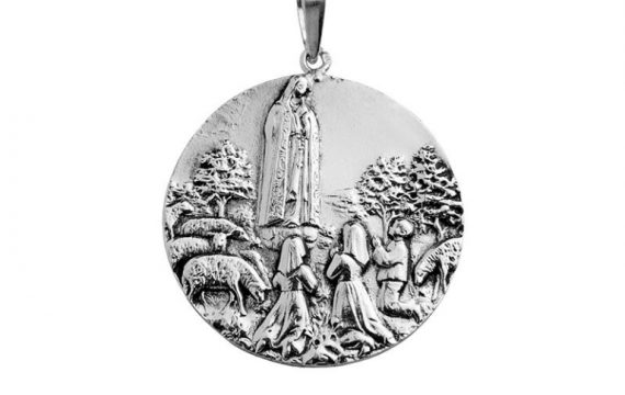 Medalha Nossa Senhora de Fátima Prata 925 1RLG-0013