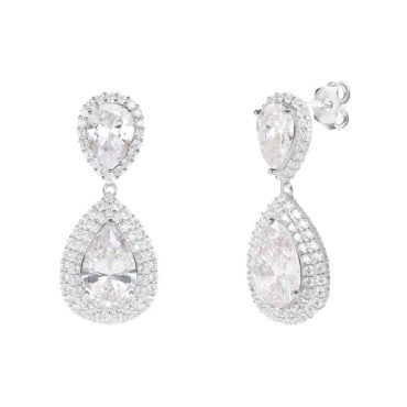 Brincos Eugénio Campos Gorgeous Prata 114.A094.B.1.00 com banho de ródio, para que possa deslumbrar no seu dia-a-dia!