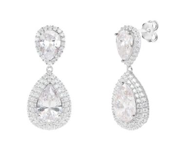 Brincos Eugénio Campos Gorgeous Prata 114.A094.B.1.00 com banho de ródio, para que possa deslumbrar no seu dia-a-dia!