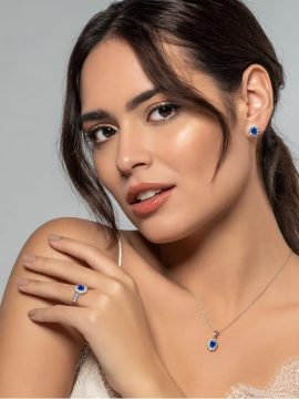 Anel Romance Eugénio Campos Prata 925 Pedra Azul 110.A117.B.4.20