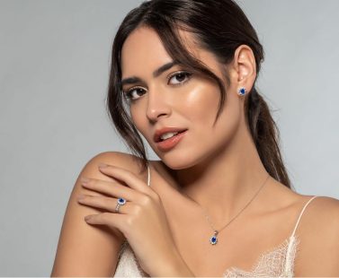 Anel Romance Eugénio Campos Prata 925 Pedra Azul 110.A117.B.4.20