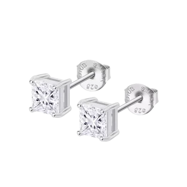 Brincos Lotus Silver Solitário Prata 925 LP3835-4/1