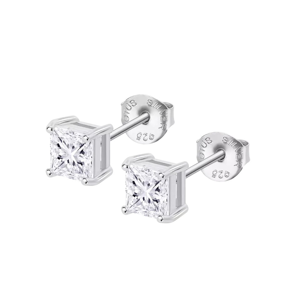Brincos Lotus Silver Solitário Prata 925 LP3835-4/1