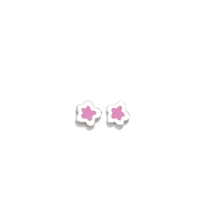 Brincos ARP Mini Charms Flor MCH em Prata de Lei 925 e com fecho de rosca