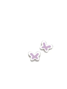 Brincos ARP Mini Charms Borboleta MCH em Prata de Lei 925 e com fecho de rosca