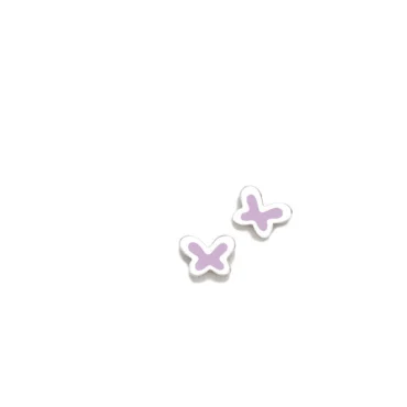 Brincos ARP Mini Charms Borboleta MCH em Prata de Lei 925 e com fecho de rosca