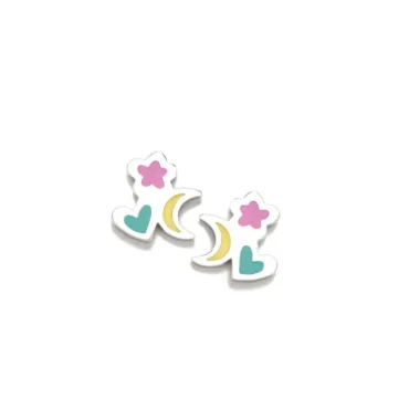 Brincos ARP Mini Charms Trio MCH em Prata de Lei 925 e com fecho de rosca