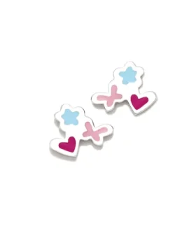 Brincos ARP Mini Charms Trio MCH em Prata de Lei 925 e com fecho de rosca