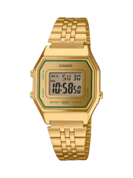 Relógio Casio Iconic Vintage LA680WEGV-9AEF, um modelo minimalista em dourado