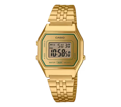 Relógio Casio Iconic Vintage LA680WEGV-9AEF, um modelo minimalista em dourado