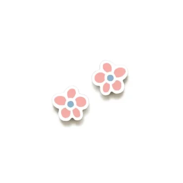 Brincos ARP New Bebe Flor Rosa Azul 090NBE