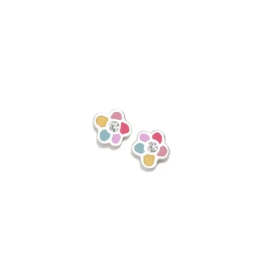 Brincos ARP New Bebe Flor em Prata de Lei 925. Uma coleção divertida e cheia de cor para as mais novas!