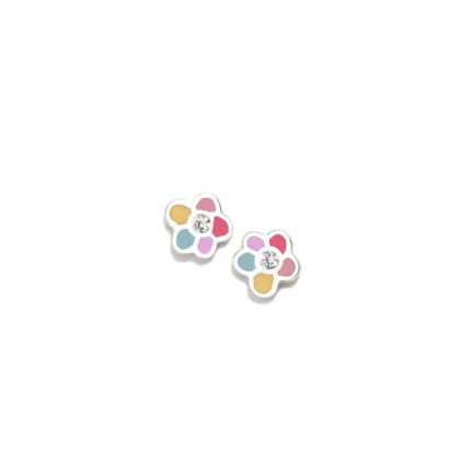 Brincos ARP New Bebe Flor em Prata de Lei 925. Uma coleção divertida e cheia de cor para as mais novas!