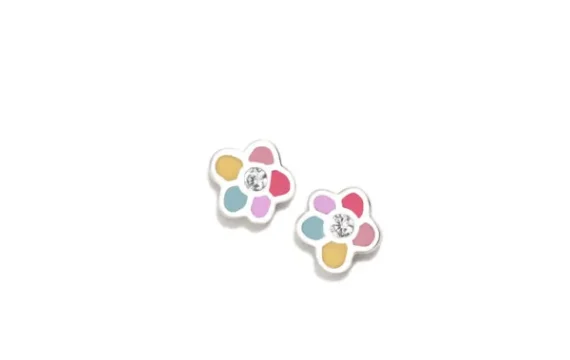 Brincos ARP New Bebe Flor em Prata de Lei 925. Uma coleção divertida e cheia de cor para as mais novas!