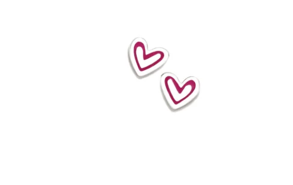 Brincos ARP New Bebe Coração 095NBE em Prata de Lei 925. Uma coleção divertida e cheia de cor para as mais pequenas!