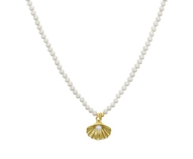 Colar Eugénio Campos Seashell 106.C857.D.2.00 em Prata de Lei 925 em Dourado. A coleção perfeita para dar as boas-vindas ao Verão!