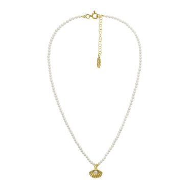 Colar Eugénio Campos Seashell 106.C857.D.2.00 em Prata de Lei 925 em Dourado. A coleção perfeita para dar as boas-vindas ao Verão!