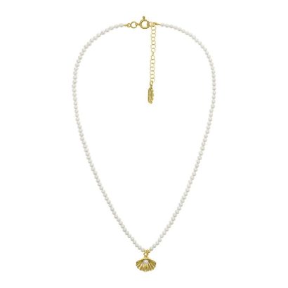Colar Eugénio Campos Seashell 106.C857.D.2.00 em Prata de Lei 925 em Dourado. A coleção perfeita para dar as boas-vindas ao Verão!