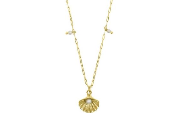 Colar Eugénio Campos Seashell II 106.C858.D.2.00 em Prata de Lei 925 em Dourado. A coleção perfeita para dar as boas-vindas ao Verão!