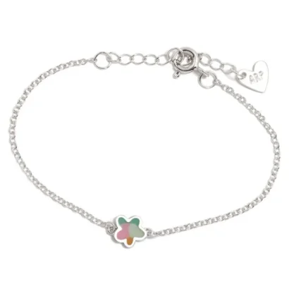 Pulseira ARP Aqua Flor em Prata de Lei 925. Uma coleção divertida e cheia de cor para as mais pequenas!