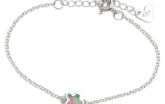 Pulseira ARP Aqua Flor em Prata de Lei 925. Uma coleção divertida e cheia de cor para as mais pequenas!