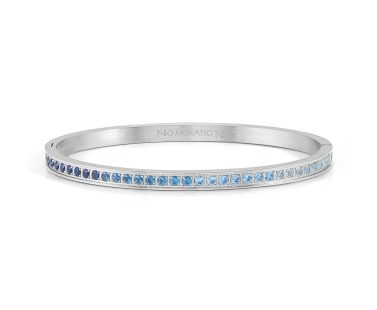 Pulseira Nomination Pretty Bangles Azul 029505/003 em Prateado e zircónias Azuis