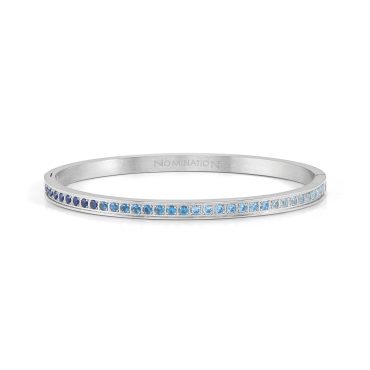 Pulseira Nomination Pretty Bangles Azul 029506/003 em Prateado e zircónias azuis