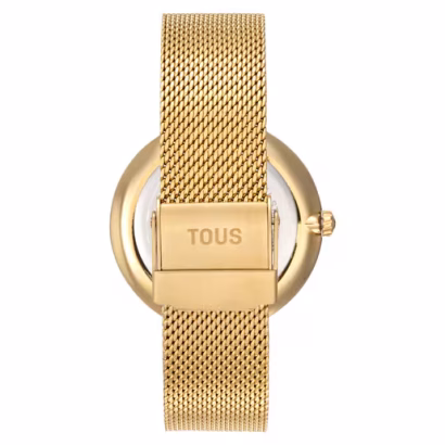 Relógio Tous S-Mesh Mirror 3000142600 em Dourado e com fundo Espelho Verde