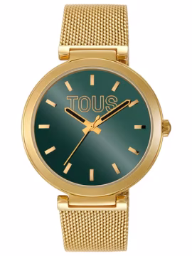 Relógio Tous S-Mesh Mirror 3000142600 em Dourado e com fundo Espelho Verde