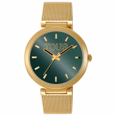 Relógio Tous S-Mesh Mirror 3000142600 em Dourado e com fundo Espelho Verde