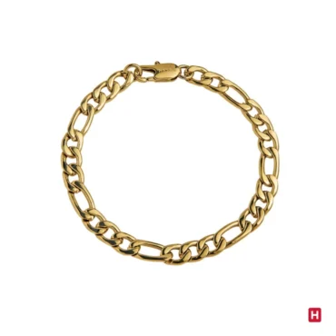 Pulseira Hassu Chain Golden 7HSS510380B em aço inoxidável dourado.