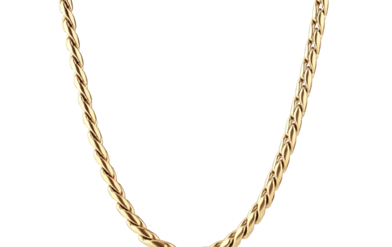 Colar Hassu Golden 7HSS220630B em Aço Inoxidável Dourado. A peça perfeita para o seu dia-a-dia