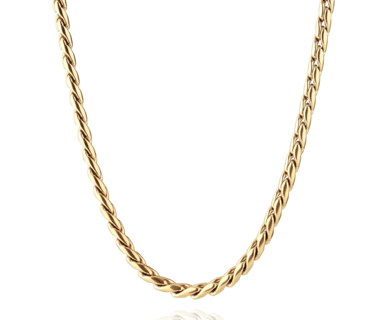 Colar Hassu Golden 7HSS220630B em Aço Inoxidável Dourado. A peça perfeita para o seu dia-a-dia