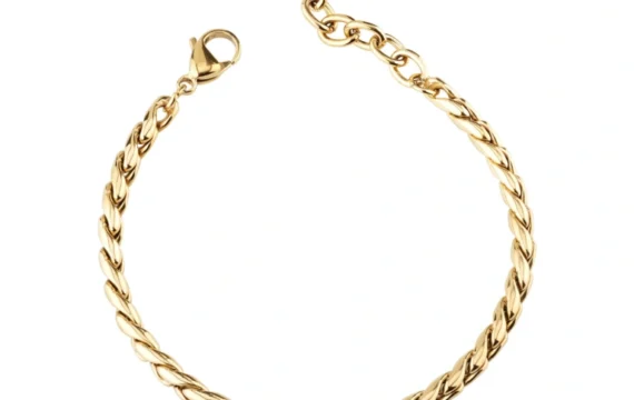 Pulseira Hassu Golden 7HSS220630C em Aço Inoxidável e acabamento em Dourado. A peça perfeita para utilizar no seu dia-a-dia